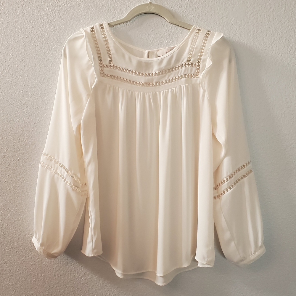 LOFT Peasant Style Blouse - Picture 2 of 6